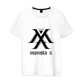 Мужская футболка хлопок с принтом MONSTA X_4 в Екатеринбурге, 100% хлопок | прямой крой, круглый вырез горловины, длина до линии бедер, слегка спущенное плечо. | Тематика изображения на принте: monsta x | монст х