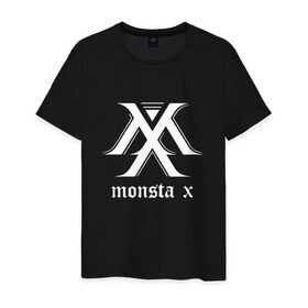 Мужская футболка хлопок с принтом MONSTA X_5 в Екатеринбурге, 100% хлопок | прямой крой, круглый вырез горловины, длина до линии бедер, слегка спущенное плечо. | monsta x | монст х