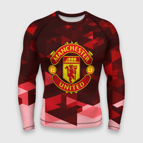 Мужской рашгард 3D с принтом Manchester United Abstract в Екатеринбурге,  |  | england | football | logo | manchester united | sport | абстракция | англия | арт | геометрия | лига | лого | манчестер | спорт | текстура | фигуры | фк | футбол | футбольный клуб | эмблема