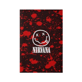 Обложка для паспорта матовая кожа с принтом NIRVANA в Екатеринбурге, натуральная матовая кожа | размер 19,3 х 13,7 см; прозрачные пластиковые крепления | nirvana | punk | rock | альтернативный хип хоп | группа | инди поп | музыка | музыкальное произведение | ноты | панк | регги | рок | синти поп