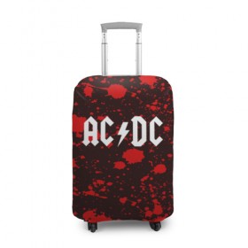 Чехол для чемодана 3D с принтом AC DC в Екатеринбурге, 86% полиэфир, 14% спандекс | двустороннее нанесение принта, прорези для ручек и колес | ac dc | punk | rock | альтернативный хип хоп | группа | инди поп | музыка | музыкальное произведение | ноты | панк | регги | рок | синти поп