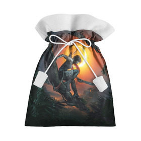 Подарочный 3D мешок с принтом Shadow of the Tomb Raider в Екатеринбурге, 100% полиэстер | Размер: 29*39 см | Тематика изображения на принте: croft | lara | raider | tomb | гробниц | крофт | лара | расхитительница