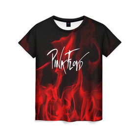 Женская футболка 3D с принтом Pink Floyd в Екатеринбурге, 100% полиэфир ( синтетическое хлопкоподобное полотно) | прямой крой, круглый вырез горловины, длина до линии бедер | pink floyd | punk | rock | альтернативный хип хоп | группа | инди поп | музыка | музыкальное произведение | ноты | панк | регги | рок | синти поп