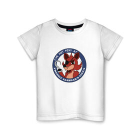Детская футболка хлопок с принтом foxy в Екатеринбурге, 100% хлопок | круглый вырез горловины, полуприлегающий силуэт, длина до линии бедер | 5 ночей с фредди | five nights at freddy