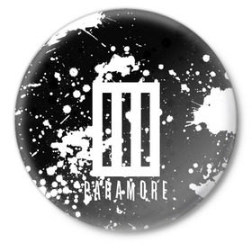 Значок с принтом Paramore в Екатеринбурге,  металл | круглая форма, металлическая застежка в виде булавки | 