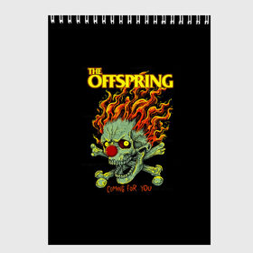 Скетчбук с принтом The Offspring в Екатеринбурге, 100% бумага
 | 48 листов, плотность листов — 100 г/м2, плотность картонной обложки — 250 г/м2. Листы скреплены сверху удобной пружинной спиралью | offspring | офспринг | оффспринг | рок