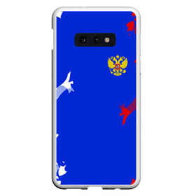 Чехол для Samsung S10E с принтом RUSSIA SPORT в Екатеринбурге, Силикон | Область печати: задняя сторона чехла, без боковых панелей | fc | football | fotball club | russia | sport | россия | спорт | спортивные | униформа | фирменные цвета | фк | футбол | футбольный клуб