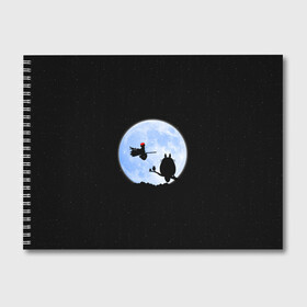 Альбом для рисования с принтом Totoro and the moon в Екатеринбурге, 100% бумага
 | матовая бумага, плотность 200 мг. | Тематика изображения на принте: anime | moon | myneighbortotoro | night | stars | totoro | аниме | звезды | канта | кодомо | котобус | кусакабэ | луна | мэй | ночь | сусуватари | тацуо | тоторо | хаяомиядзаки | ясуко
