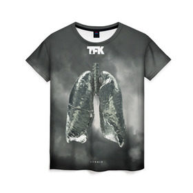 Женская футболка 3D с принтом TFK Exhale в Екатеринбурге, 100% полиэфир ( синтетическое хлопкоподобное полотно) | прямой крой, круглый вырез горловины, длина до линии бедер | tfk | thousand foot krutch