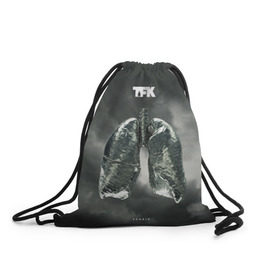 Рюкзак-мешок 3D с принтом TFK Exhale в Екатеринбурге, 100% полиэстер | плотность ткани — 200 г/м2, размер — 35 х 45 см; лямки — толстые шнурки, застежка на шнуровке, без карманов и подкладки | tfk | thousand foot krutch