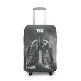 Чехол для чемодана 3D с принтом TFK Exhale в Екатеринбурге, 86% полиэфир, 14% спандекс | двустороннее нанесение принта, прорези для ручек и колес | tfk | thousand foot krutch