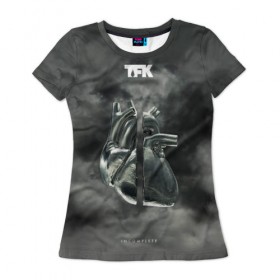 Женская футболка 3D с принтом TFK Incomplete в Екатеринбурге, 100% полиэфир ( синтетическое хлопкоподобное полотно) | прямой крой, круглый вырез горловины, длина до линии бедер | tfk | thousand foot krutch