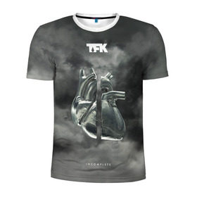 Мужская футболка 3D спортивная с принтом TFK Incomplete в Екатеринбурге, 100% полиэстер с улучшенными характеристиками | приталенный силуэт, круглая горловина, широкие плечи, сужается к линии бедра | tfk | thousand foot krutch