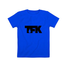 Детская футболка хлопок с принтом TFK logo black в Екатеринбурге, 100% хлопок | круглый вырез горловины, полуприлегающий силуэт, длина до линии бедер | tfk | thousand foot krutch