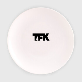 Тарелка с принтом TFK logo black в Екатеринбурге, фарфор | диаметр - 210 мм
диаметр для нанесения принта - 120 мм | Тематика изображения на принте: tfk | thousand foot krutch