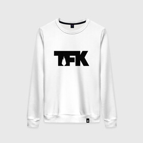 Женский свитшот хлопок с принтом TFK logo black в Екатеринбурге, 100% хлопок | прямой крой, круглый вырез, на манжетах и по низу широкая трикотажная резинка  | tfk | thousand foot krutch