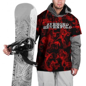 Накидка на куртку 3D с принтом Avenged Sevenfold в Екатеринбурге, 100% полиэстер |  | Тематика изображения на принте: avenged sevenfold | metal | rock | sevenfold | группа | отомщенный | отомщенный семикратно | рок | рокеры