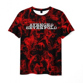 Мужская футболка 3D с принтом Avenged Sevenfold в Екатеринбурге, 100% полиэфир | прямой крой, круглый вырез горловины, длина до линии бедер | Тематика изображения на принте: avenged sevenfold | metal | rock | sevenfold | группа | отомщенный | отомщенный семикратно | рок | рокеры