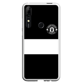 Чехол для Honor P Smart Z с принтом FC Manchester United в Екатеринбурге, Силикон | Область печати: задняя сторона чехла, без боковых панелей | black   white | england | football | logo | manchester united | sport | англия | арт | лига | лого | манчестер юнайтед | спорт | текстура | фк | футбол | футбольный клуб | черно белый | эмблема