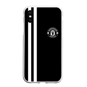 Чехол для iPhone XS Max матовый с принтом Manchester United Black&White в Екатеринбурге, Силикон | Область печати: задняя сторона чехла, без боковых панелей | Тематика изображения на принте: england | football | logo | manchester united | sport | англия | арт | лига | лого | манчестер юнайтед | спорт | текстура | фк | футбол | футбольный клуб | эмблема