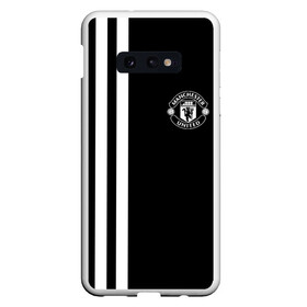 Чехол для Samsung S10E с принтом Manchester United Black&White в Екатеринбурге, Силикон | Область печати: задняя сторона чехла, без боковых панелей | england | football | logo | manchester united | sport | англия | арт | лига | лого | манчестер юнайтед | спорт | текстура | фк | футбол | футбольный клуб | эмблема