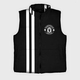 Мужской жилет утепленный 3D с принтом Manchester United Black White в Екатеринбурге,  |  | england | football | logo | manchester united | sport | англия | арт | лига | лого | манчестер юнайтед | спорт | текстура | фк | футбол | футбольный клуб | эмблема