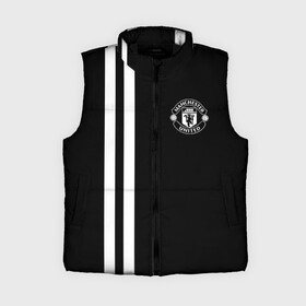 Женский жилет утепленный 3D с принтом Manchester United Black White в Екатеринбурге,  |  | england | football | logo | manchester united | sport | англия | арт | лига | лого | манчестер юнайтед | спорт | текстура | фк | футбол | футбольный клуб | эмблема