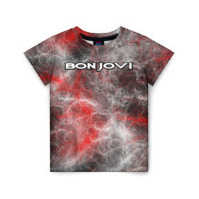 Детская футболка 3D с принтом Bon Jovi в Екатеринбурге, 100% гипоаллергенный полиэфир | прямой крой, круглый вырез горловины, длина до линии бедер, чуть спущенное плечо, ткань немного тянется | альтернативный | американская | глэм | готик | гранж | группа | метал | модные | музыка | пост | рок | хард