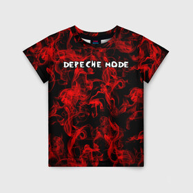 Детская футболка 3D с принтом Depeche Mode в Екатеринбурге, 100% гипоаллергенный полиэфир | прямой крой, круглый вырез горловины, длина до линии бедер, чуть спущенное плечо, ткань немного тянется | Тематика изображения на принте: альтернативный | блюз | британская | готик | гранж | группа | метал | модные | музыка | пост | рок | хард