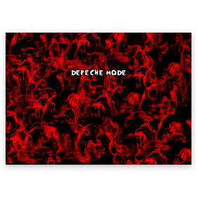 Поздравительная открытка с принтом Depeche Mode в Екатеринбурге, 100% бумага | плотность бумаги 280 г/м2, матовая, на обратной стороне линовка и место для марки
 | Тематика изображения на принте: альтернативный | блюз | британская | готик | гранж | группа | метал | модные | музыка | пост | рок | хард
