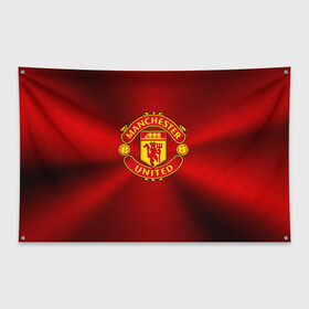 Флаг-баннер с принтом Manchester United F C в Екатеринбурге, 100% полиэстер | размер 67 х 109 см, плотность ткани — 95 г/м2; по краям флага есть четыре люверса для крепления | england | football | logo | manchester united | sport | англия | арт | лига | лого | манчестер юнайтед | спорт | текстура | фк | футбол | футбольный клуб | эмблема