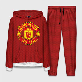 Женский костюм 3D (с толстовкой) с принтом Manchester United Knitted в Екатеринбурге,  |  | england | football | logo | manchester united | pattern | sport | англия | арт | вязаный | лига | лого | манчестер юнайтед | переплет | свитер | спорт | текстура | узор | фк | футбол | футбольный клуб | эмблема