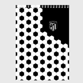 Скетчбук с принтом Atletico Madrid в Екатеринбурге, 100% бумага
 | 48 листов, плотность листов — 100 г/м2, плотность картонной обложки — 250 г/м2. Листы скреплены сверху удобной пружинной спиралью | атлетико мадрид | эмблема