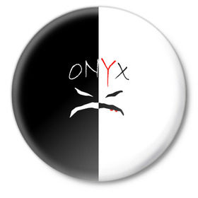Значок с принтом ONYX в Екатеринбурге,  металл | круглая форма, металлическая застежка в виде булавки | onyx | американская группа | группа | музыка | надпись | хип хоп