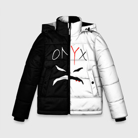 Зимняя куртка для мальчиков 3D с принтом ONYX в Екатеринбурге, ткань верха — 100% полиэстер; подклад — 100% полиэстер, утеплитель — 100% полиэстер | длина ниже бедра, удлиненная спинка, воротник стойка и отстегивающийся капюшон. Есть боковые карманы с листочкой на кнопках, утяжки по низу изделия и внутренний карман на молнии. 

Предусмотрены светоотражающий принт на спинке, радужный светоотражающий элемент на пуллере молнии и на резинке для утяжки | Тематика изображения на принте: onyx | американская группа | группа | музыка | надпись | хип хоп