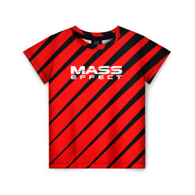 Детская футболка 3D с принтом Mass Effect в Екатеринбурге, 100% гипоаллергенный полиэфир | прямой крой, круглый вырез горловины, длина до линии бедер, чуть спущенное плечо, ткань немного тянется | effect | game | n7 | shepard | галактика | жнец | игра | масс | нормандия | планета | шепард | эффект