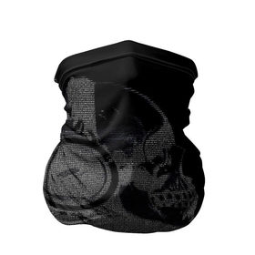 Бандана-труба 3D с принтом Музыкальный череп в Екатеринбурге, 100% полиэстер, ткань с особыми свойствами — Activecool | плотность 150‒180 г/м2; хорошо тянется, но сохраняет форму | 