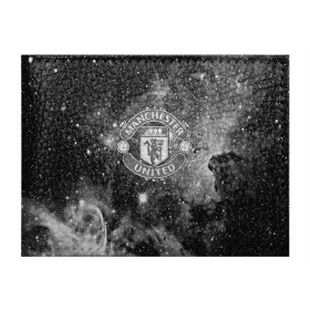 Обложка для студенческого билета с принтом Manchester United Cosmos в Екатеринбурге, натуральная кожа | Размер: 11*8 см; Печать на всей внешней стороне | Тематика изображения на принте: england | football | logo | manchester united | sport | англия | арт | лига | лого | манчестер юнайтед | спорт | текстура | фк | футбол | футбольный клуб | эмблема