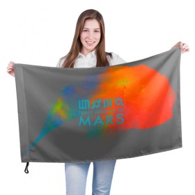 Флаг 3D с принтом 30 Seconds to Mars в Екатеринбурге, 100% полиэстер | плотность ткани — 95 г/м2, размер — 67 х 109 см. Принт наносится с одной стороны | 