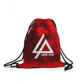 Рюкзак-мешок 3D с принтом Linkin park в Екатеринбурге, 100% полиэстер | плотность ткани — 200 г/м2, размер — 35 х 45 см; лямки — толстые шнурки, застежка на шнуровке, без карманов и подкладки | 
