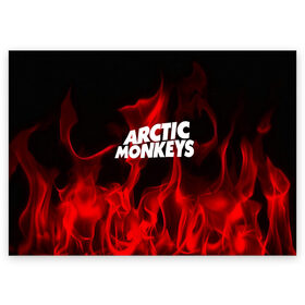 Поздравительная открытка с принтом Arctic Monkeys в Екатеринбурге, 100% бумага | плотность бумаги 280 г/м2, матовая, на обратной стороне линовка и место для марки
 | Тематика изображения на принте: 