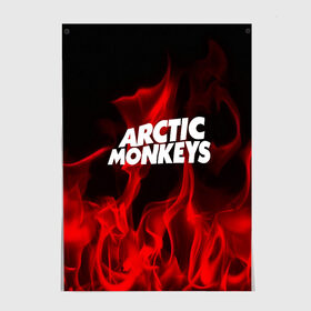 Постер с принтом Arctic Monkeys в Екатеринбурге, 100% бумага
 | бумага, плотность 150 мг. Матовая, но за счет высокого коэффициента гладкости имеет небольшой блеск и дает на свету блики, но в отличии от глянцевой бумаги не покрыта лаком | Тематика изображения на принте: 
