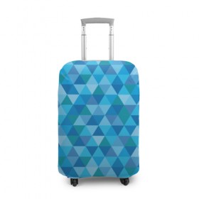 Чехол для чемодана 3D с принтом Hipster blue в Екатеринбурге, 86% полиэфир, 14% спандекс | двустороннее нанесение принта, прорези для ручек и колес | 