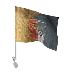 Флаг для автомобиля с принтом Хабиб Нурмагомедов (the Eagle) в Екатеринбурге, 100% полиэстер | Размер: 30*21 см | aka | eagle | khabib | mma | ufc | орел | хабиб