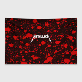 Флаг-баннер с принтом Metallica в Екатеринбурге, 100% полиэстер | размер 67 х 109 см, плотность ткани — 95 г/м2; по краям флага есть четыре люверса для крепления | metallica | punk | rock | альтернативный хип хоп | группа | инди поп | музыка | музыкальное произведение | ноты | панк | регги | рок | синти поп