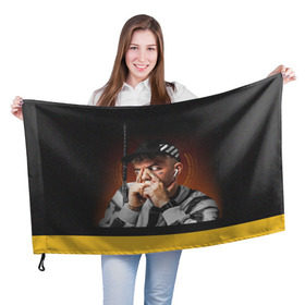 Флаг 3D с принтом Элджей в Екатеринбурге, 100% полиэстер | плотность ткани — 95 г/м2, размер — 67 х 109 см. Принт наносится с одной стороны | 