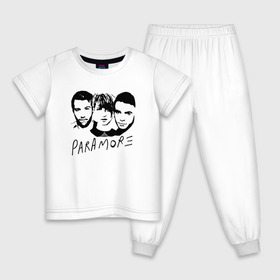Детская пижама хлопок с принтом Paramore в Екатеринбурге, 100% хлопок |  брюки и футболка прямого кроя, без карманов, на брюках мягкая резинка на поясе и по низу штанин
 | Тематика изображения на принте: 