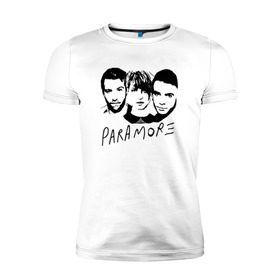 Мужская футболка премиум с принтом Paramore в Екатеринбурге, 92% хлопок, 8% лайкра | приталенный силуэт, круглый вырез ворота, длина до линии бедра, короткий рукав | 