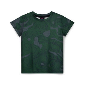 Детская футболка 3D с принтом Kevlar Ultra Камуфляж в Екатеринбурге, 100% гипоаллергенный полиэфир | прямой крой, круглый вырез горловины, длина до линии бедер, чуть спущенное плечо, ткань немного тянется | Тематика изображения на принте: армия | гексагон | зелень | карбон | кевлар