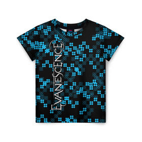 Детская футболка 3D с принтом Evanescence в Екатеринбурге, 100% гипоаллергенный полиэфир | прямой крой, круглый вырез горловины, длина до линии бедер, чуть спущенное плечо, ткань немного тянется | 